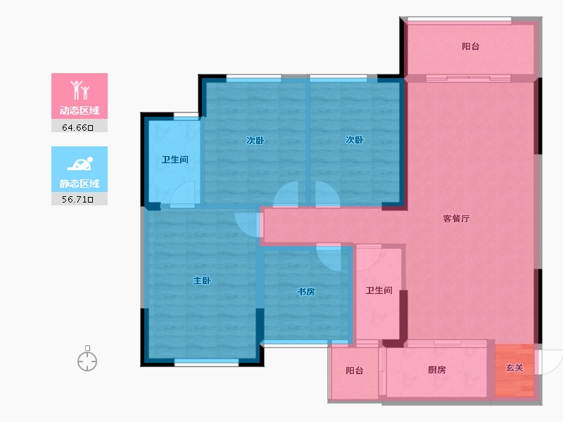 广西壮族自治区-桂林市-泽森山水绿城-109.47-户型库-动静分区