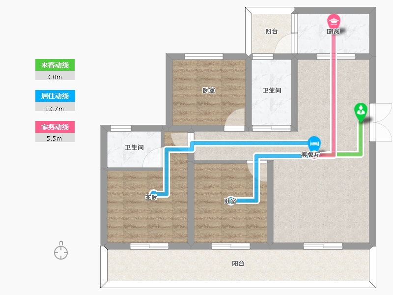 四川省-南充市-世合悦中心-83.98-户型库-动静线