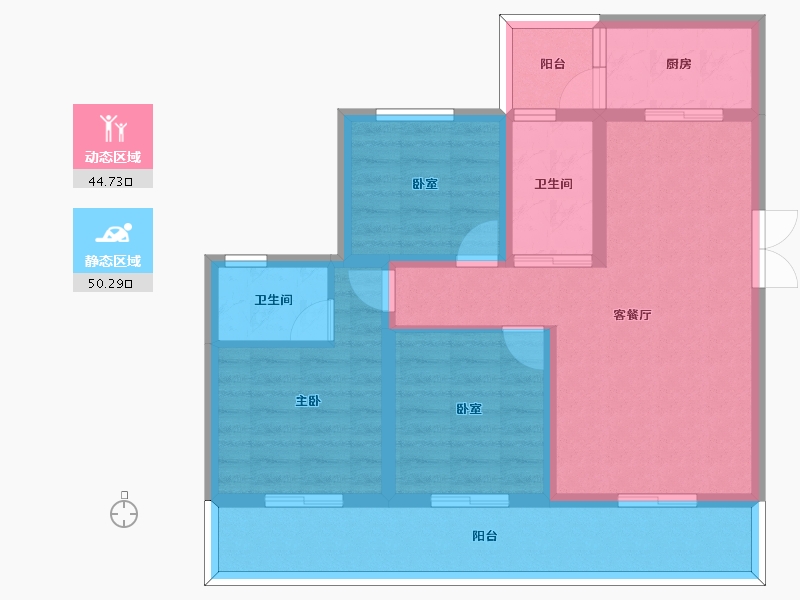 四川省-南充市-世合悦中心-83.98-户型库-动静分区