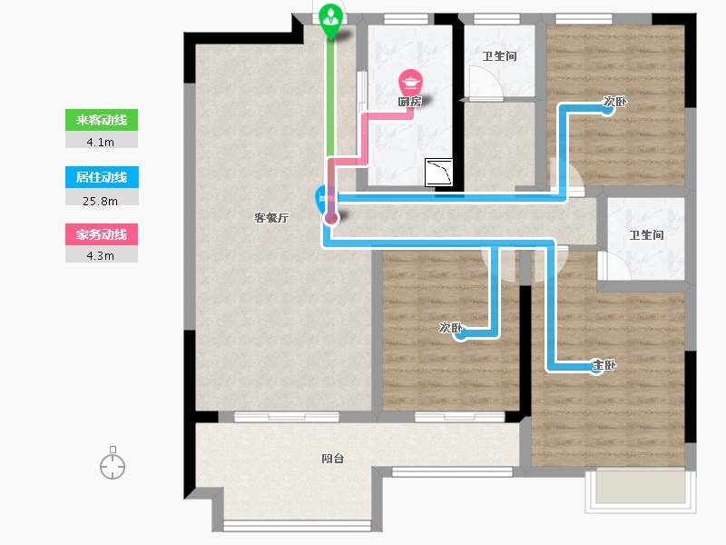 河南省-南阳市-水韵绿城-110.23-户型库-动静线