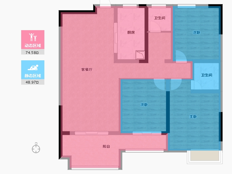 河南省-南阳市-水韵绿城-110.23-户型库-动静分区