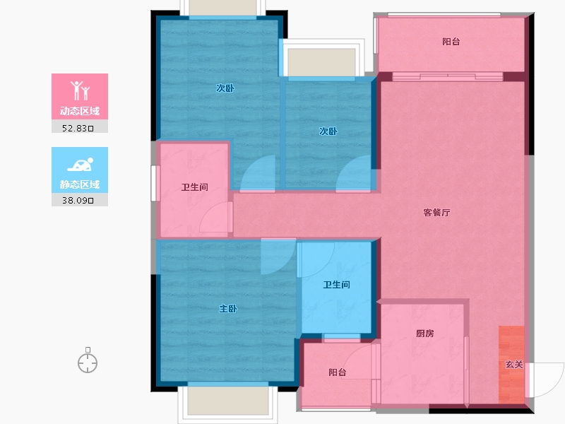 广西壮族自治区-南宁市-南宁空港恒大世纪梦幻城-82.10-户型库-动静分区