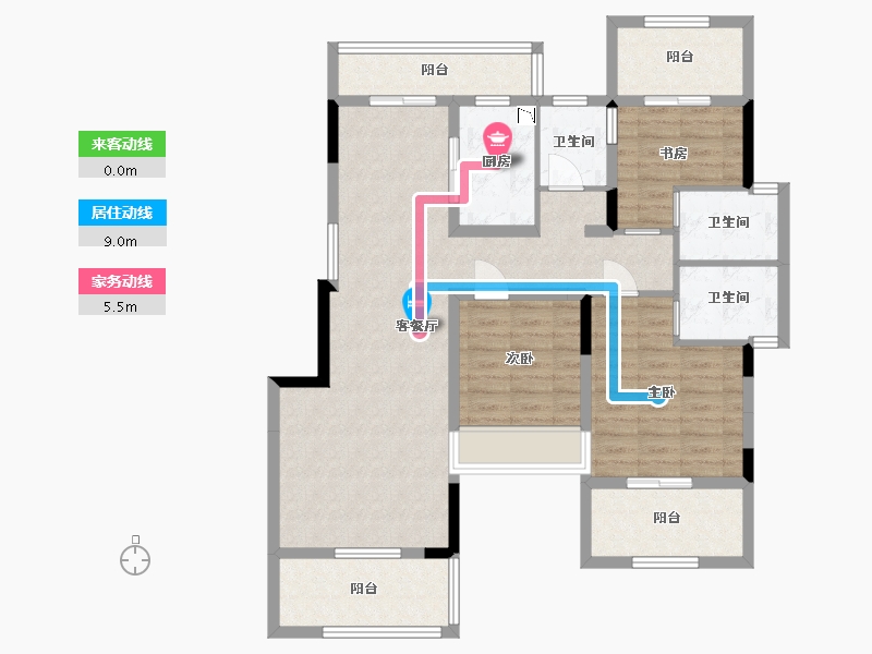 四川省-巴中市-江南福地二期-102.81-户型库-动静线