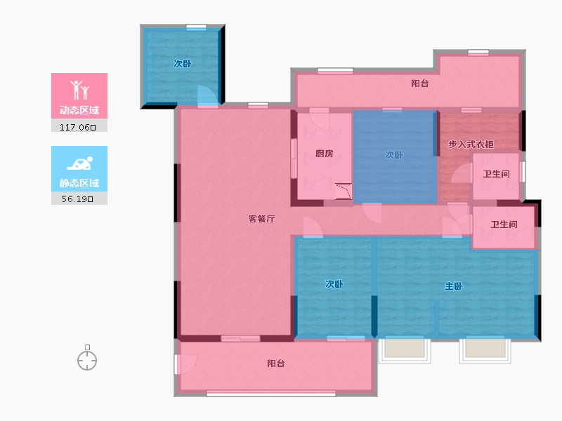 四川省-宜宾市-邦泰天誉-144.55-户型库-动静分区