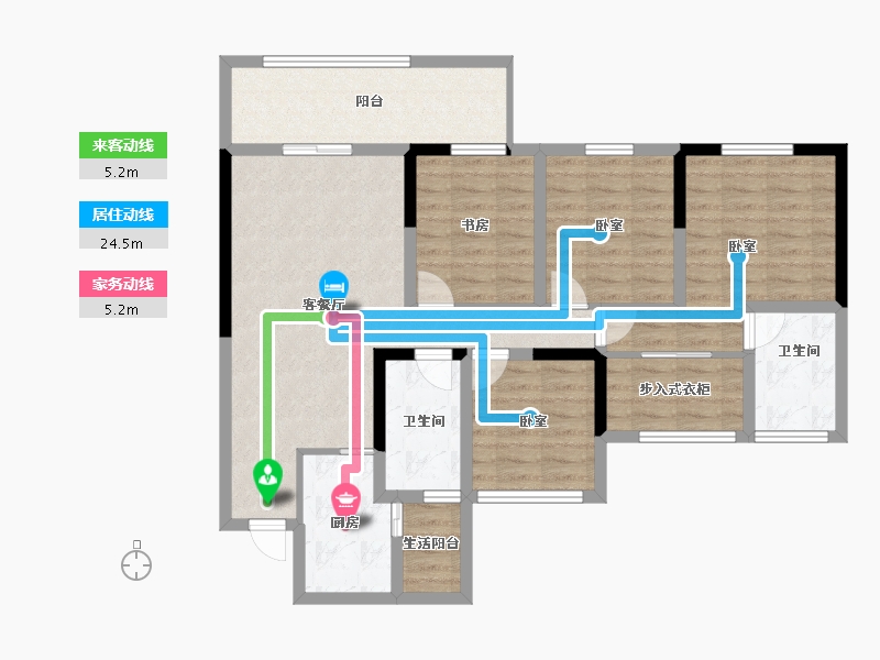 四川省-宜宾市-远达·北辰天骄-99.36-户型库-动静线