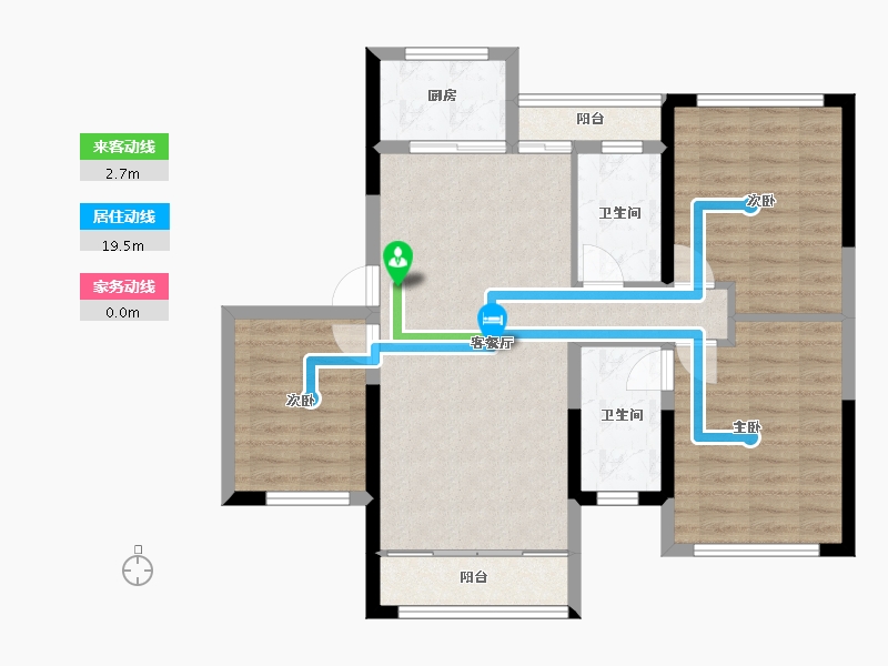 广西壮族自治区-桂林市-金柯御城-85.44-户型库-动静线