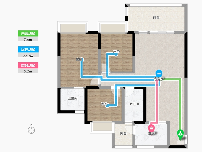 四川省-绵阳市-兴发孔雀公园-98.61-户型库-动静线