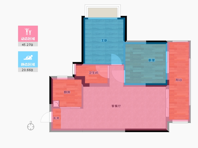 广西壮族自治区-南宁市-龙光玖悦府-59.23-户型库-动静分区