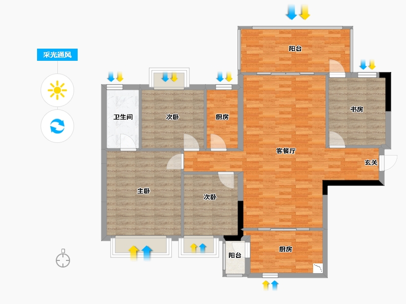 广西壮族自治区-南宁市-山湖海悦府-112.85-户型库-采光通风