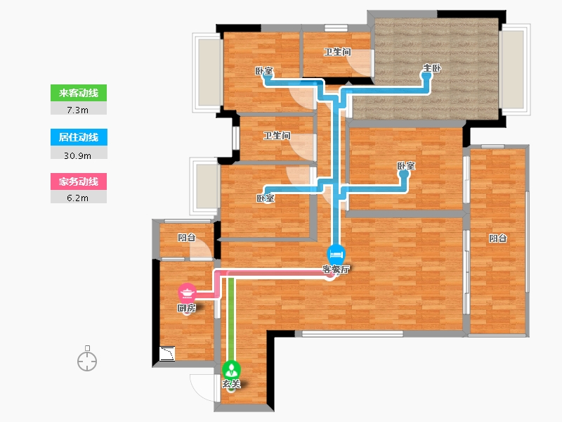 广西壮族自治区-南宁市-山湖海悦府-113.02-户型库-动静线