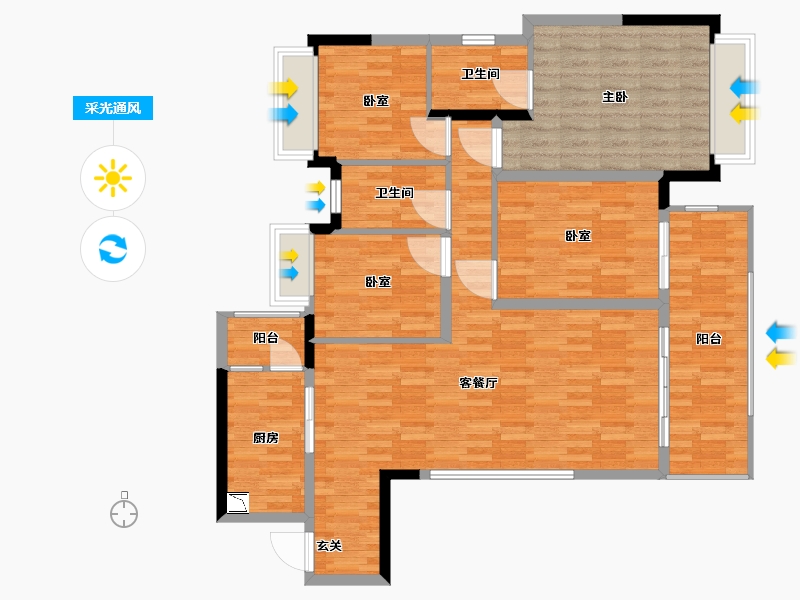 广西壮族自治区-南宁市-山湖海悦府-113.02-户型库-采光通风