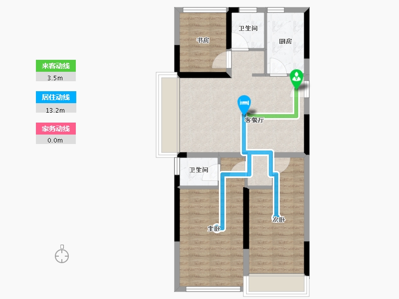 广西壮族自治区-桂林市-牧川智汇公馆-67.14-户型库-动静线