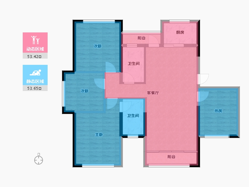 广西壮族自治区-桂林市-金柯御城-95.82-户型库-动静分区