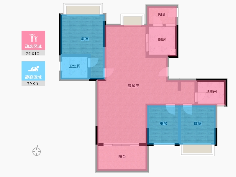 四川省-南充市-禾瑞源-102.32-户型库-动静分区