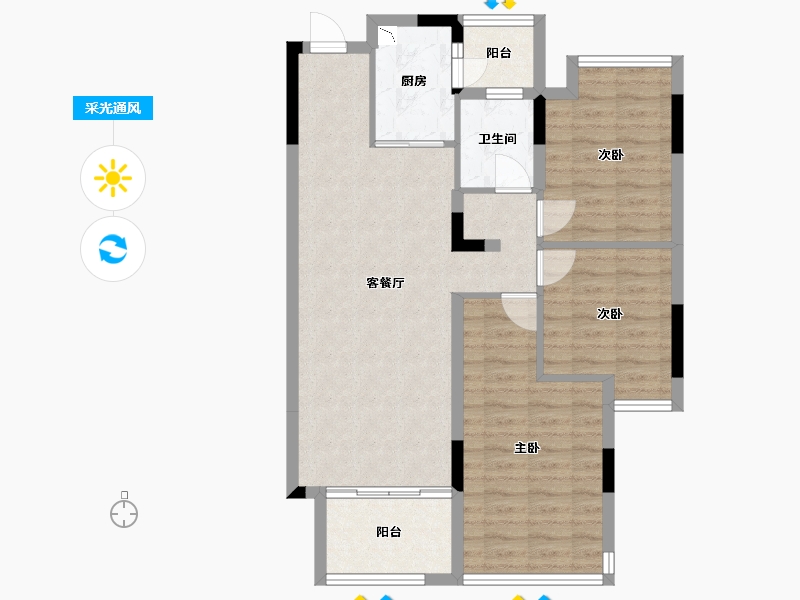 广西壮族自治区-桂林市-荣和桂林桃花源著-81.69-户型库-采光通风