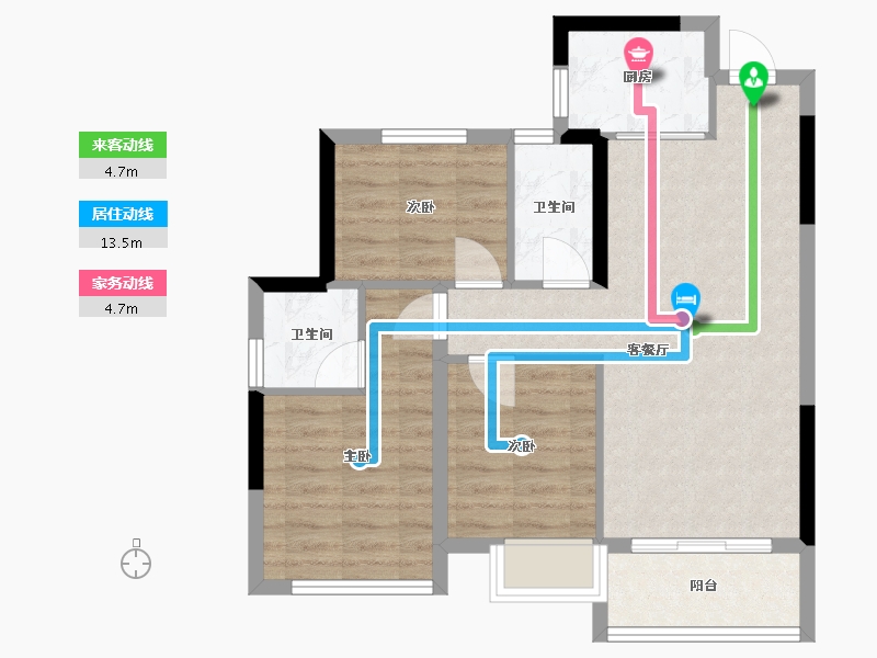 广西壮族自治区-桂林市-天驰桂宏达公园悦府-67.05-户型库-动静线