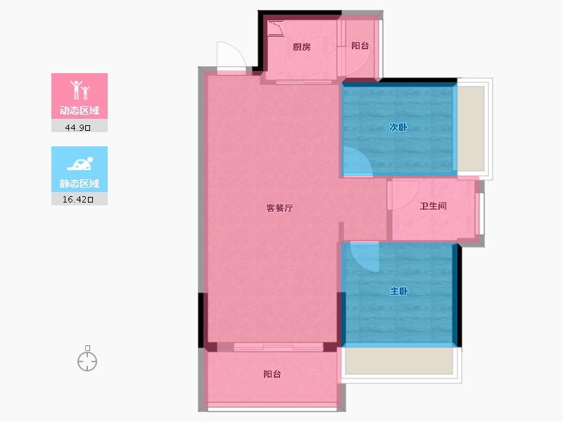 广西壮族自治区-桂林市-大龙城-54.75-户型库-动静分区