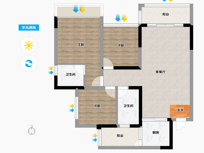 四川省-资阳市-书香雅郡-85.90-户型库-采光通风