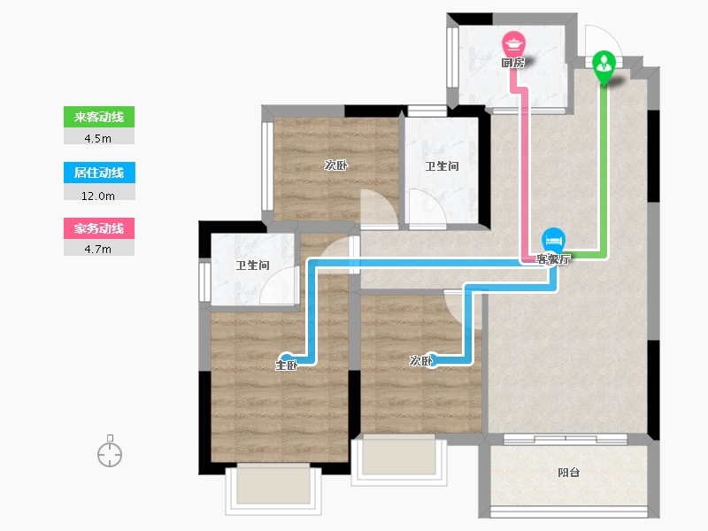 广西壮族自治区-桂林市-天驰桂宏达公园悦府-65.48-户型库-动静线