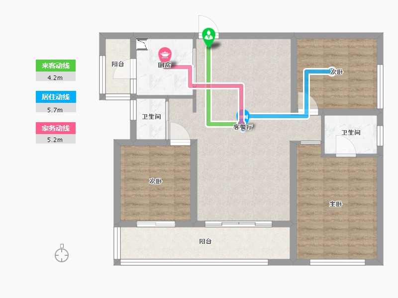 四川省-雅安市-正黄·金域华府-81.85-户型库-动静线