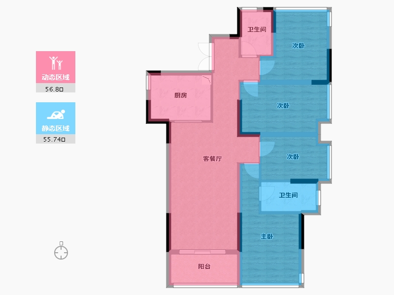 广西壮族自治区-桂林市-荣和桂林桃花源著-100.15-户型库-动静分区