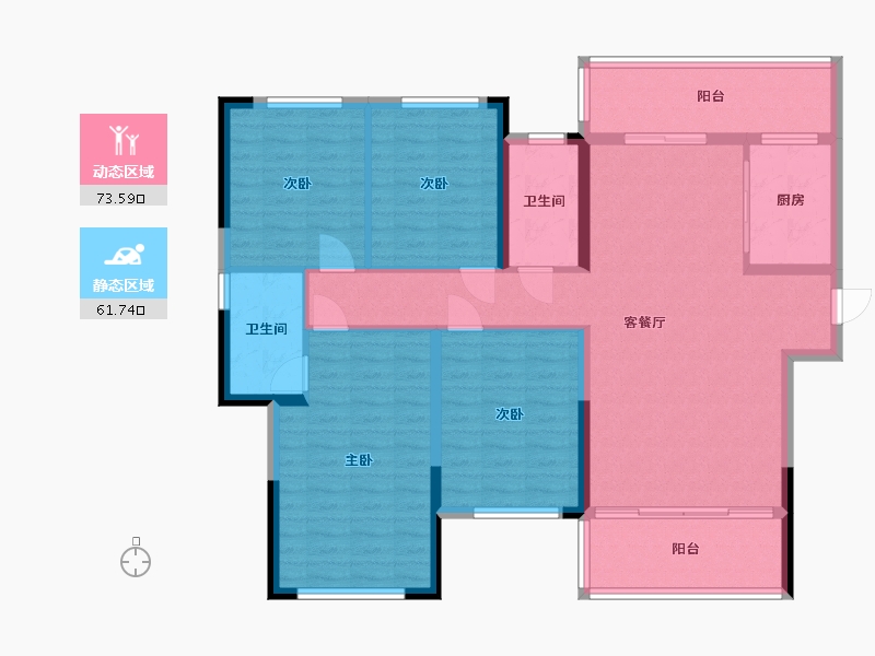 湖南省-邵阳市-滨江国际-122.19-户型库-动静分区