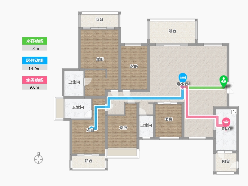 广东省-深圳市-坪山天峦湖-195.40-户型库-动静线