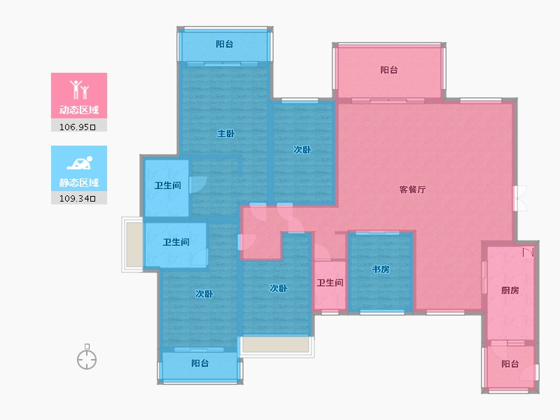 广东省-深圳市-坪山天峦湖-195.40-户型库-动静分区