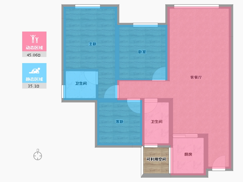 四川省-南充市-锦城中央公园-73.12-户型库-动静分区