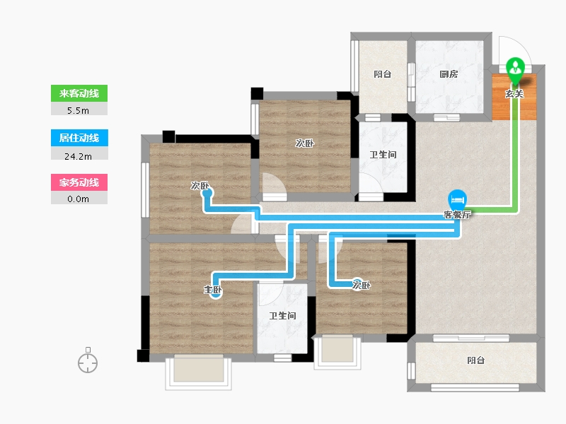 四川省-资阳市-恒信 ·御景-87.23-户型库-动静线