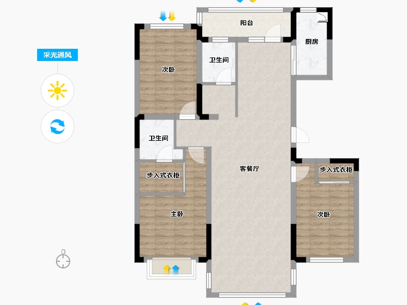 吉林省-长春市-新星宇和源-109.54-户型库-采光通风