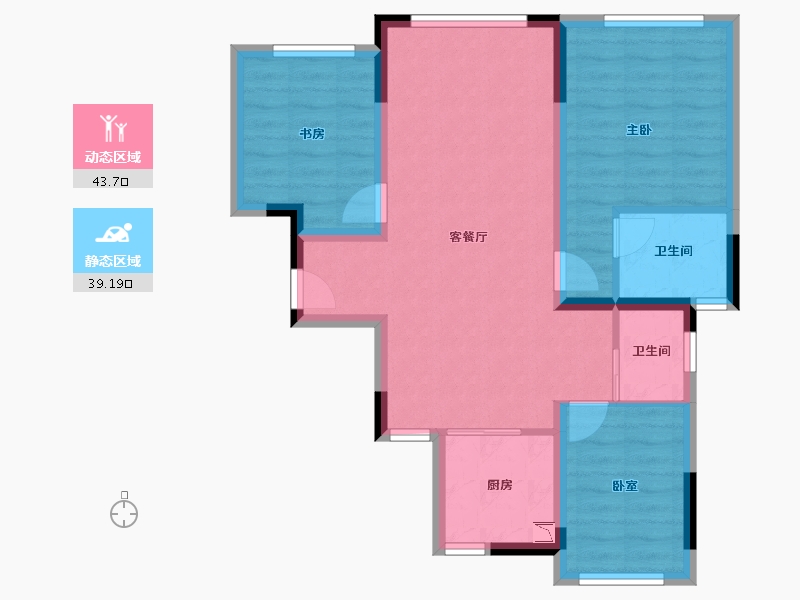 四川省-遂宁市-金科集美天宸-73.66-户型库-动静分区