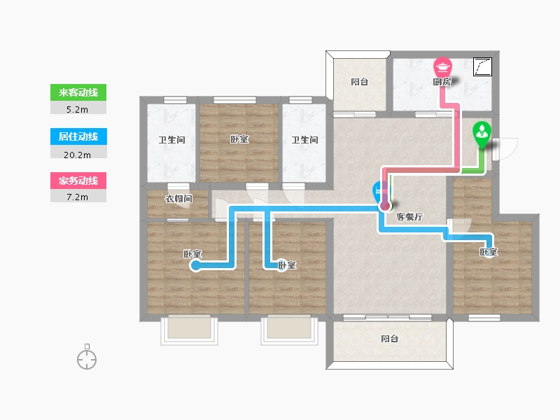 四川省-眉山市-美的云溪郡-101.95-户型库-动静线