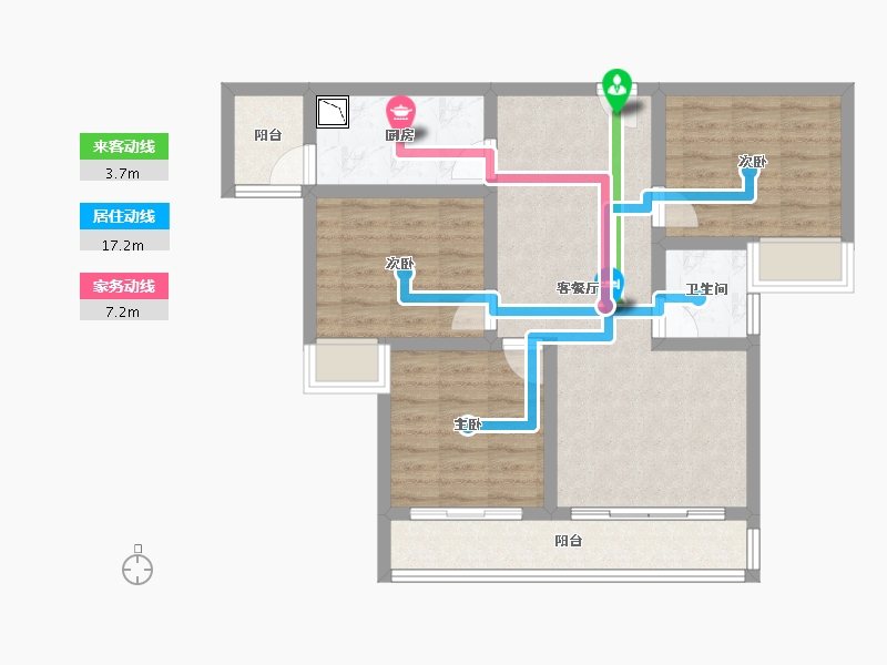 四川省-绵阳市-南城誉峰-74.26-户型库-动静线