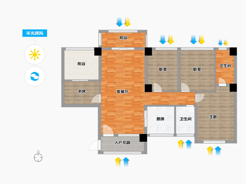 广西壮族自治区-百色市-靖西阳光城-116.54-户型库-采光通风