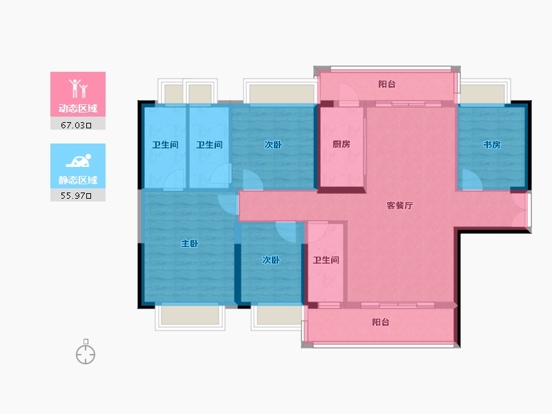 广东省-阳江市-万山汇景-110.79-户型库-动静分区