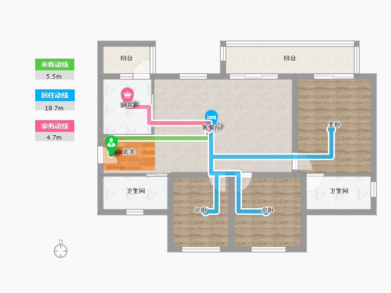 四川省-资阳市-碧桂园柠都府-90.19-户型库-动静线