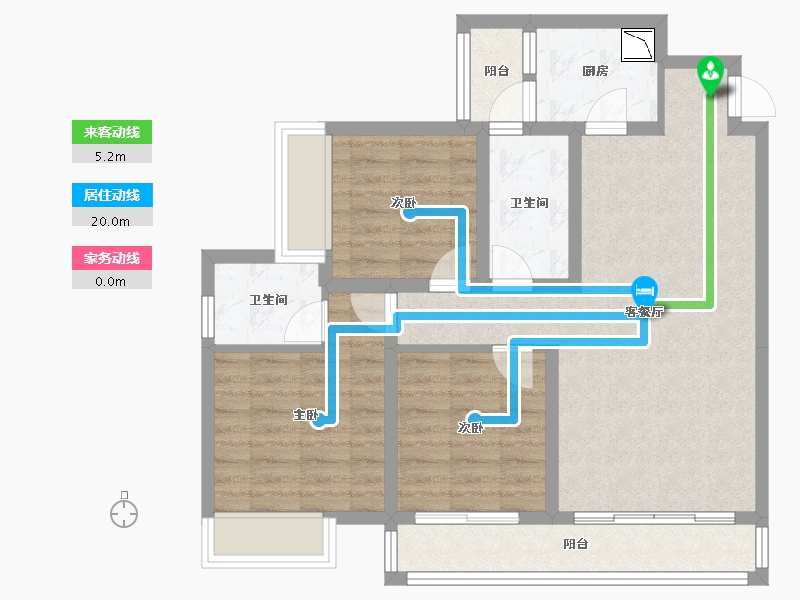 四川省-绵阳市-南城誉峰-80.70-户型库-动静线