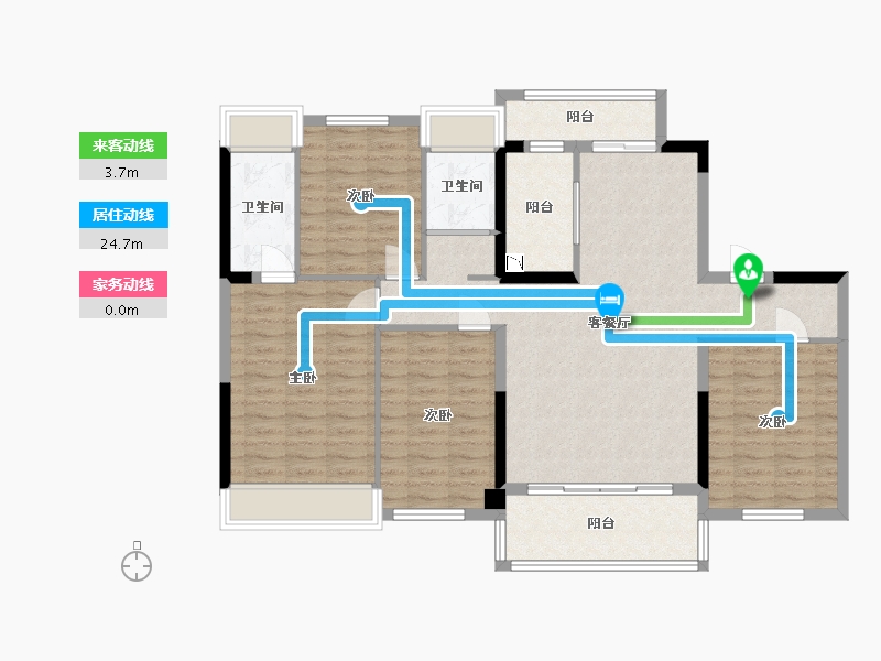 四川省-雅安市-碧桂园·天玺湾-114.06-户型库-动静线