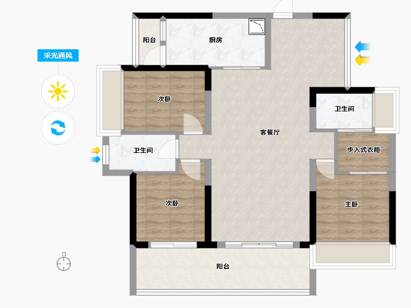 广西壮族自治区-桂林市-大龙城-94.11-户型库-采光通风