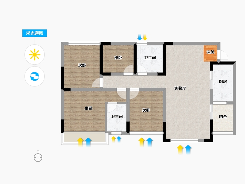 四川省-资阳市-书香雅郡-92.79-户型库-采光通风