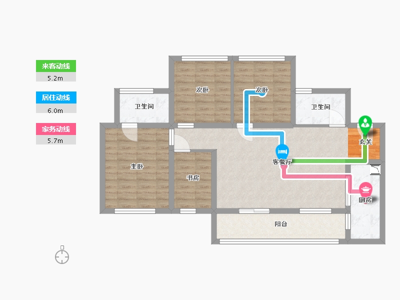 四川省-雅安市-正黄·金域华府-87.45-户型库-动静线