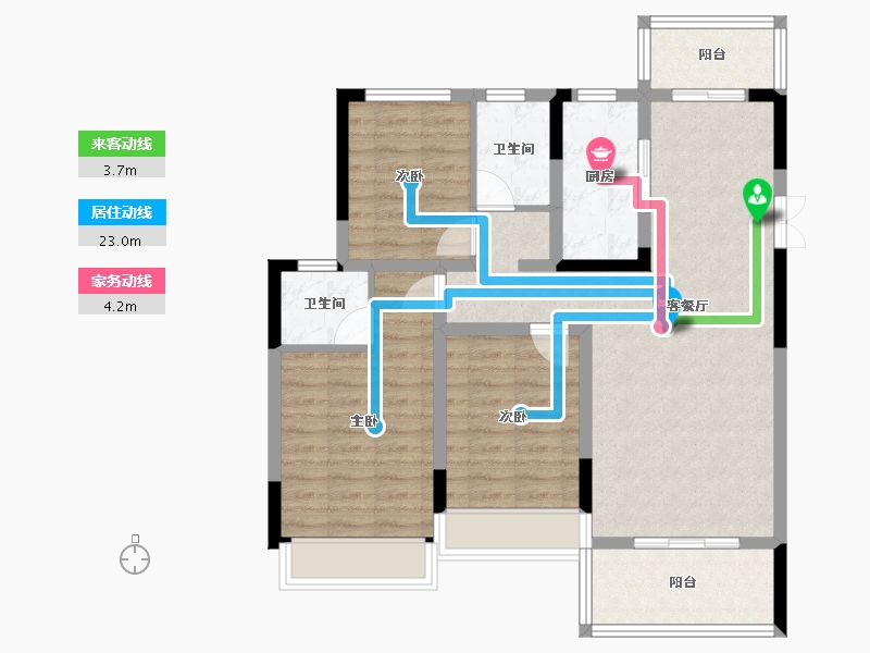 广西壮族自治区-桂林市-桂林漓江府-88.87-户型库-动静线