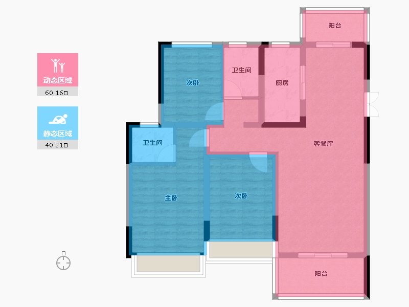 广西壮族自治区-桂林市-桂林漓江府-88.87-户型库-动静分区