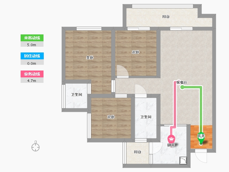 四川省-雅安市-正黄·金域华府-76.16-户型库-动静线