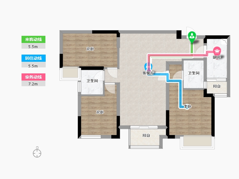 四川省-眉山市-领地天御-82.54-户型库-动静线