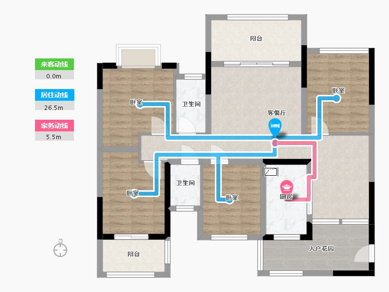 四川省-南充市-仁和逸居-100.48-户型库-动静线