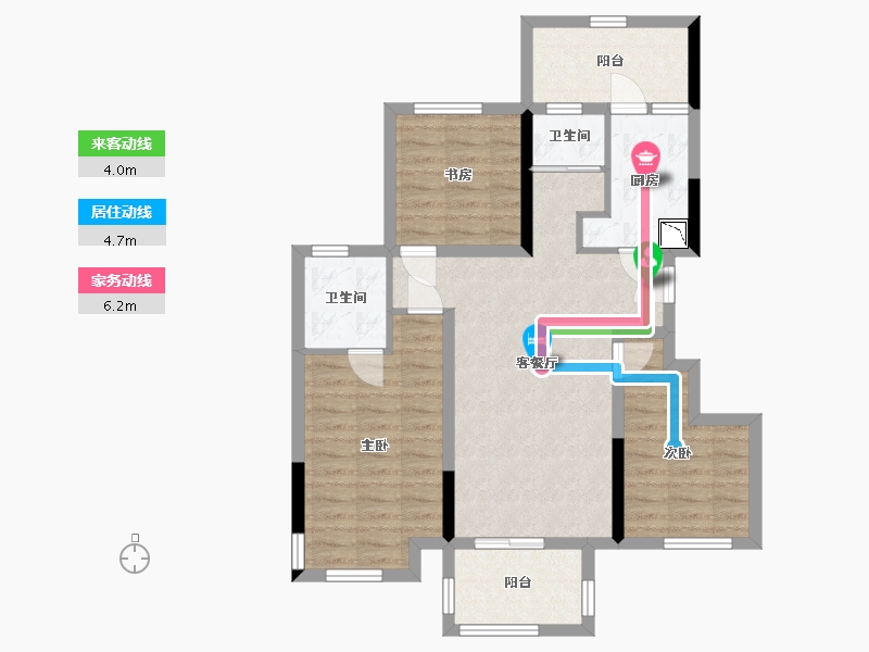 四川省-眉山市-中粮·天府智慧城-81.25-户型库-动静线