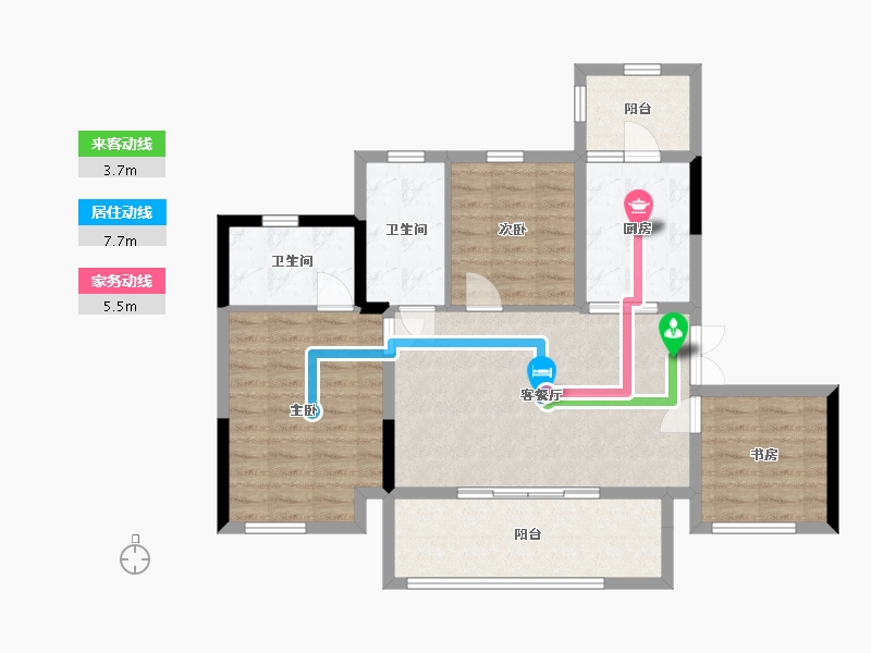 四川省-眉山市-中粮·天府智慧城-89.03-户型库-动静线