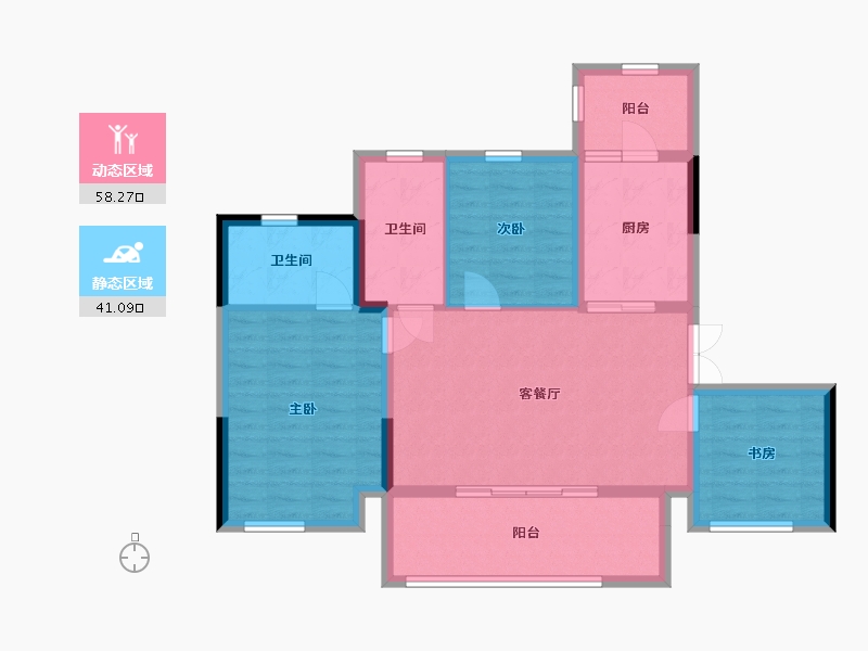 四川省-眉山市-中粮·天府智慧城-89.03-户型库-动静分区